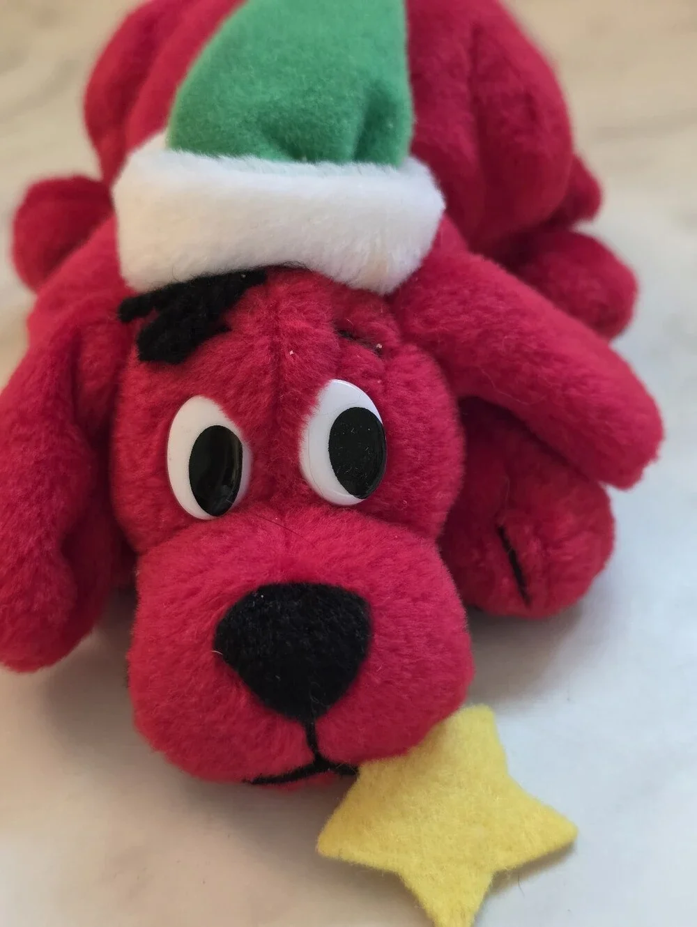 Scholastic Clifford the Big Red Dog Toy with Green Hat and Yellow Star